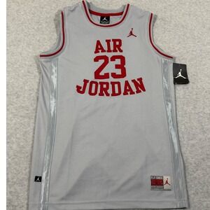 Kids Air Jordan‎ 23 Basketball Jersey Grey Red XL Youth NWT